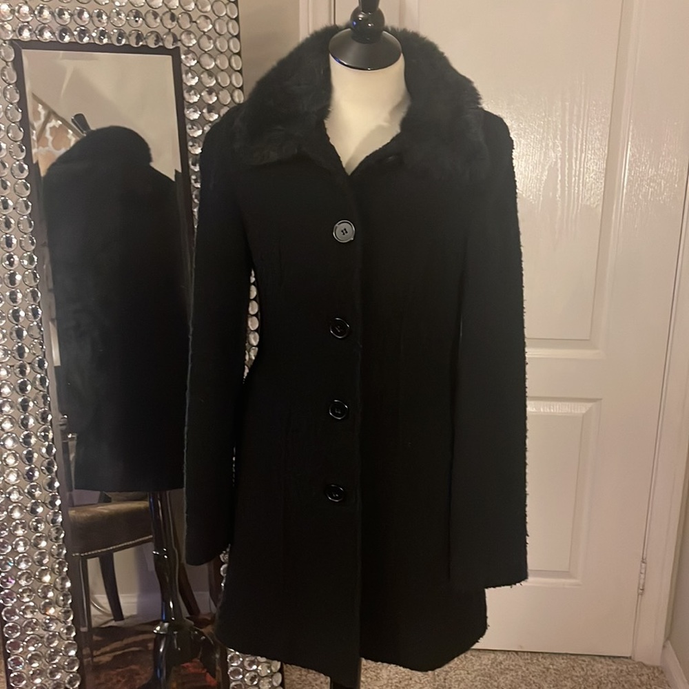 Black Boucle Coat - image 1